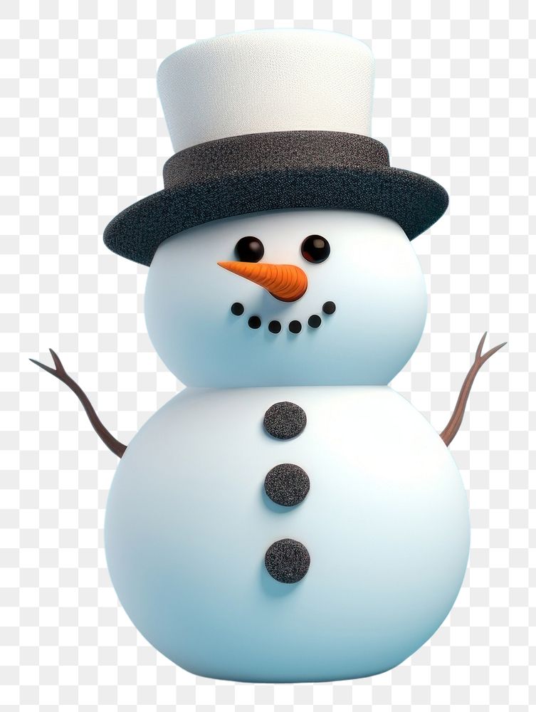 PNG Snow snowman winter white. AI generated Image by rawpixel.