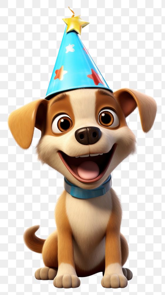 PNG Birthday cartoon cute dog. 