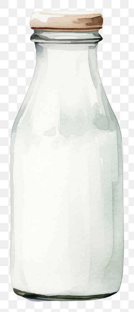 PNG Bottle milk glass drink. AI generated Image by rawpixel.