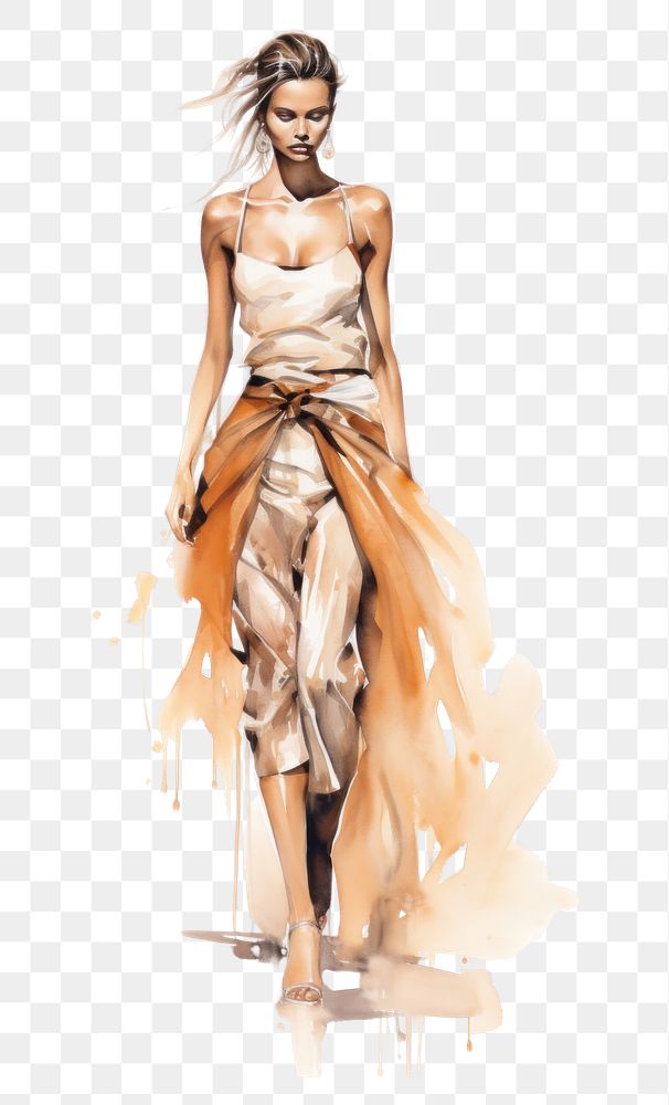 PNG Fashion drawing sketch dress. AI generated Image by rawpixel.