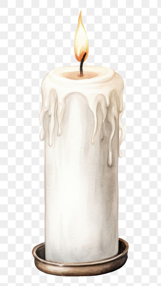 PNG Candle white spirituality cylinder. AI generated Image by rawpixel.