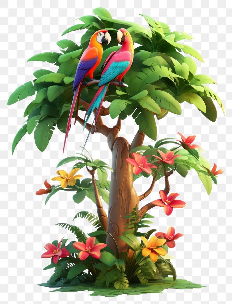 PNG Outdoors nature parrot plant. AI generated Image by rawpixel.