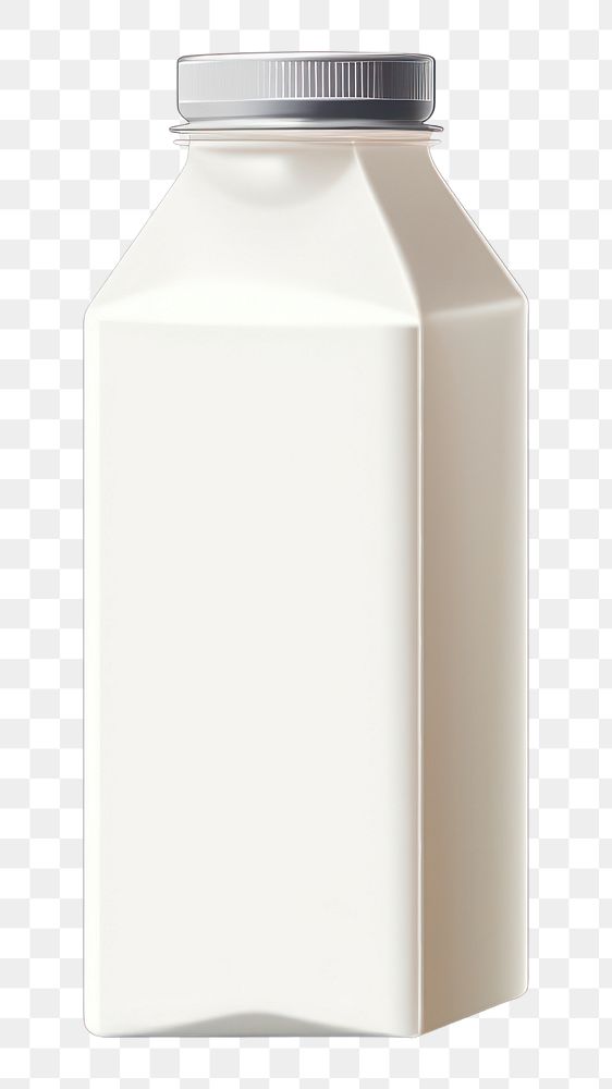 PNG Milk bottle dairy white background, digital paint illustration. AI generated image