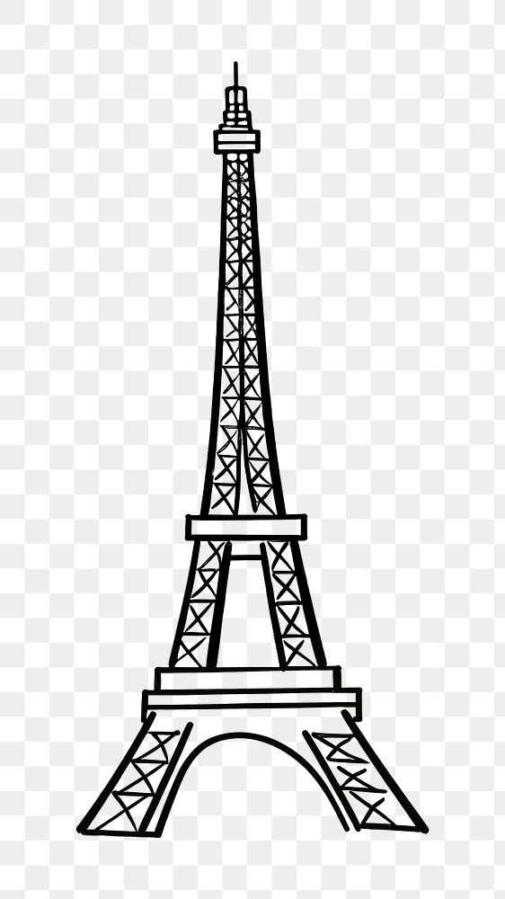 PNG Tower architecture white background eiffel tower. AI generated Image by rawpixel.