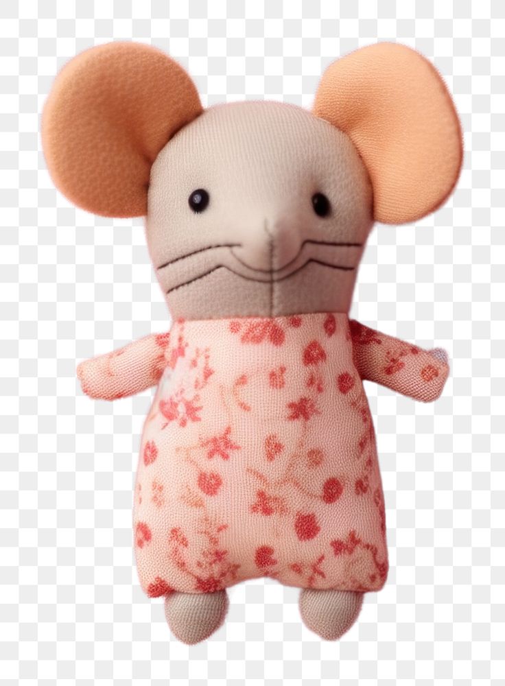 PNG Toy cartoon mouse doll. AI generated Image by rawpixel.