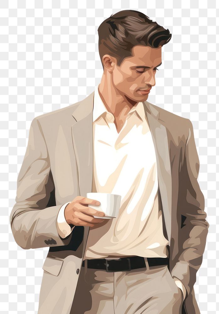 PNG Fashion blazer coffee shirt. AI generated Image by rawpixel.
