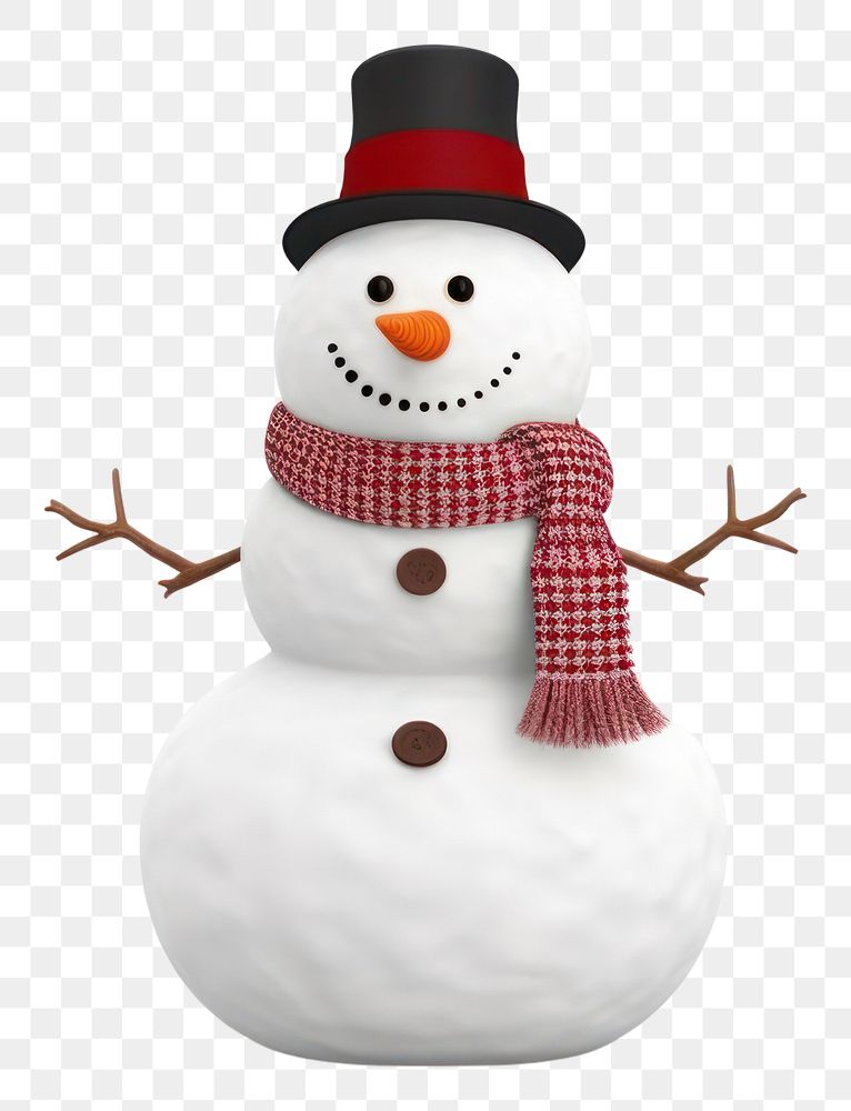 PNG Snowman winter white transparent background. AI generated Image by rawpixel.