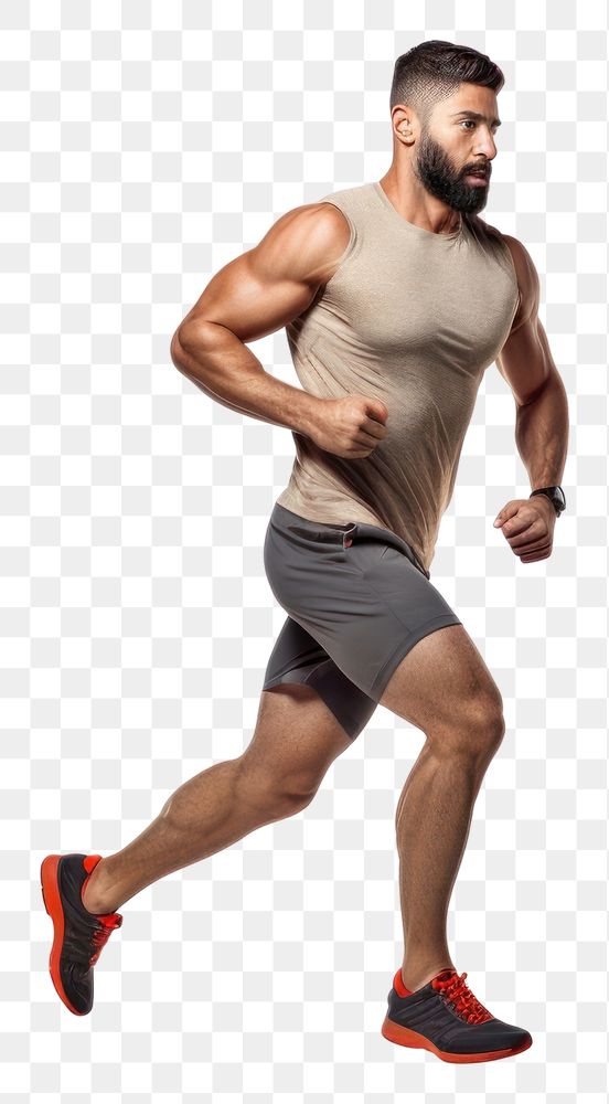 PNG Exercising running jogging shorts. AI generated Image by rawpixel.