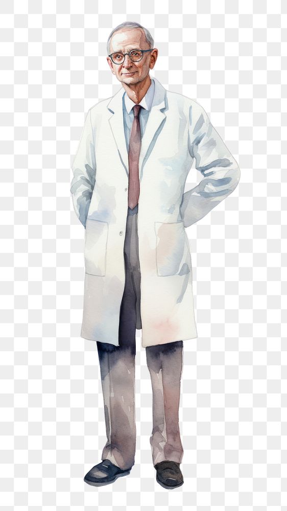 PNG Overcoat adult scientist physician. 