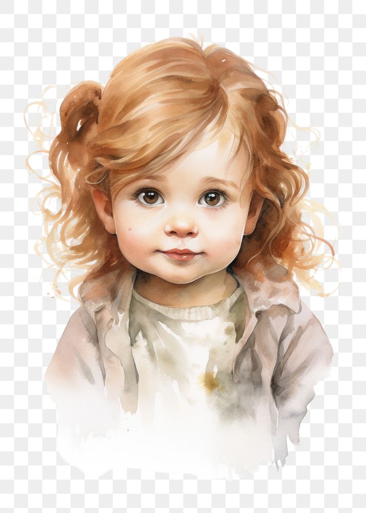 PNG Portrait toddler doll baby. AI generated Image by rawpixel.