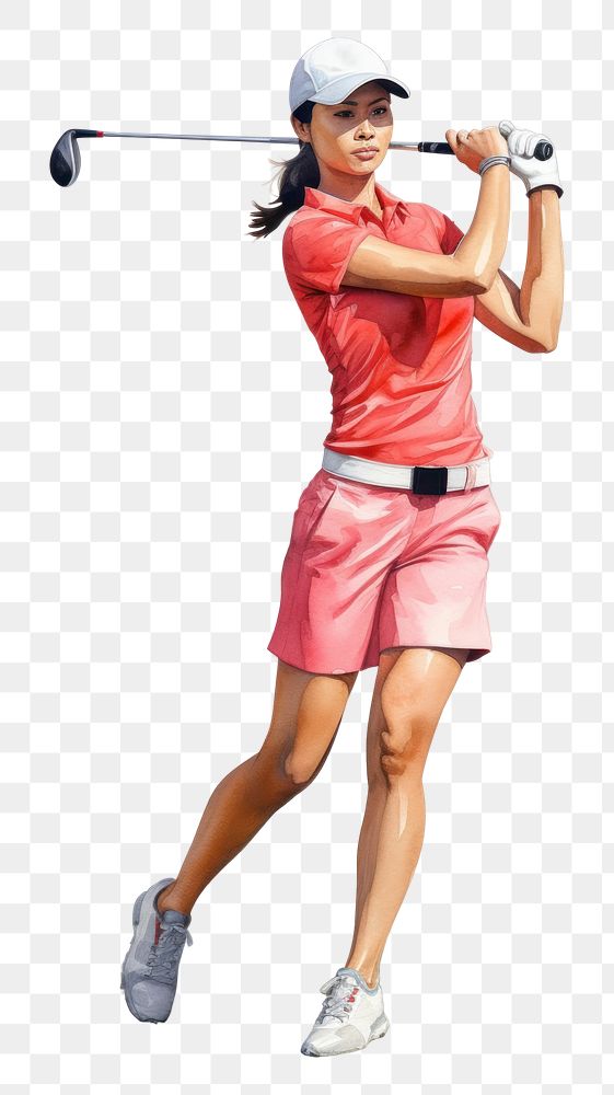 PNG Golf sports shorts player. 