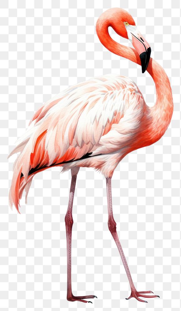 PNG Flamingo animal bird white background. AI generated Image by rawpixel.