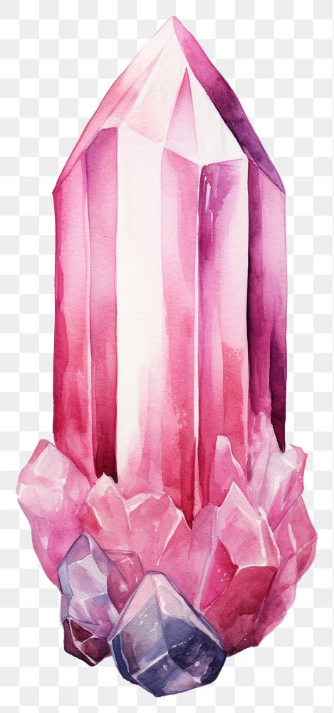 PNG Crystal gemstone amethyst mineral. AI generated Image by rawpixel.