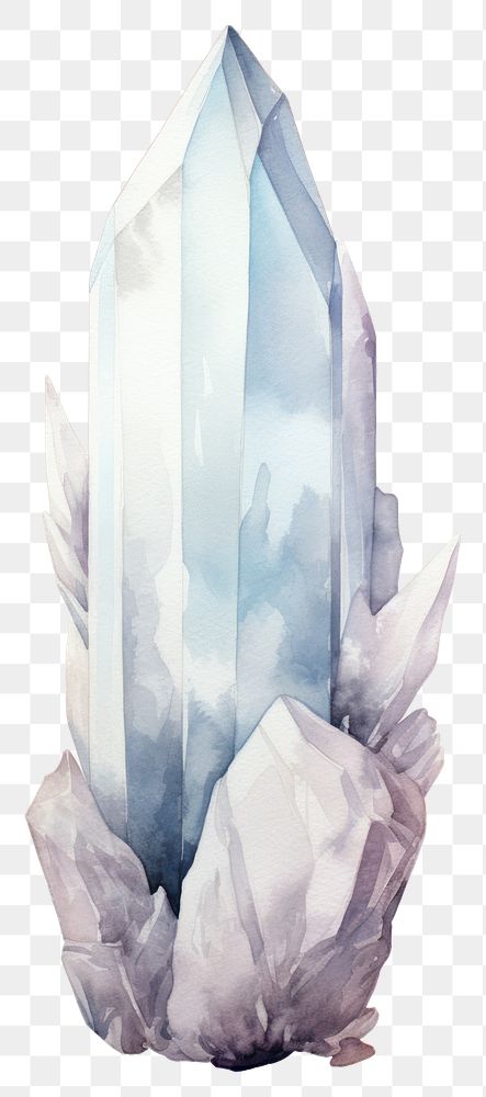 PNG Crystal mineral quartz white background. AI generated Image by rawpixel.