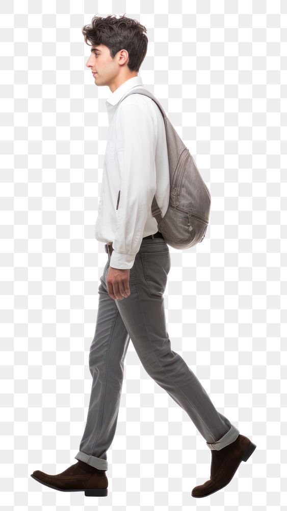PNG Backpack standing walking adult. AI generated Image by rawpixel.