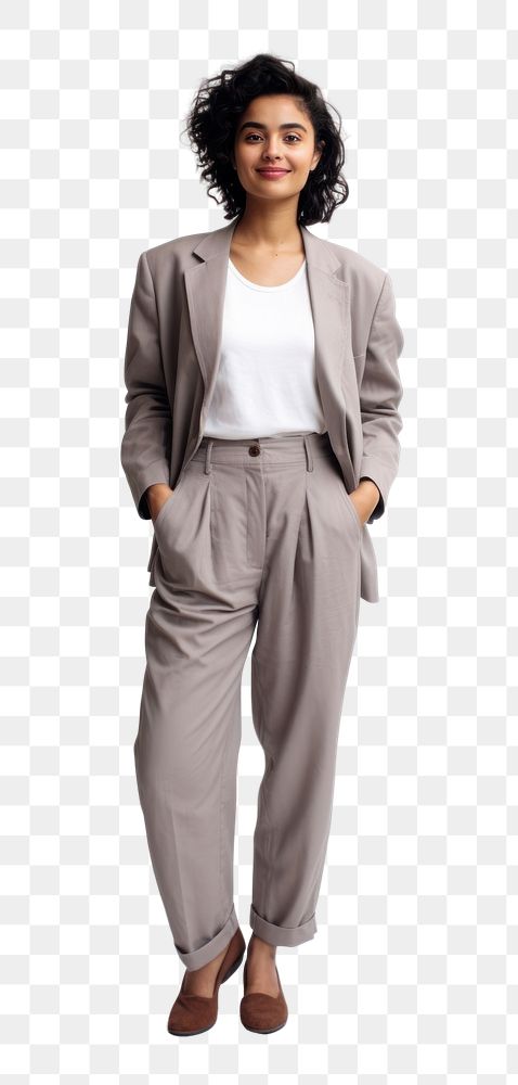 PNG Adult woman coat white background. AI generated Image by rawpixel.