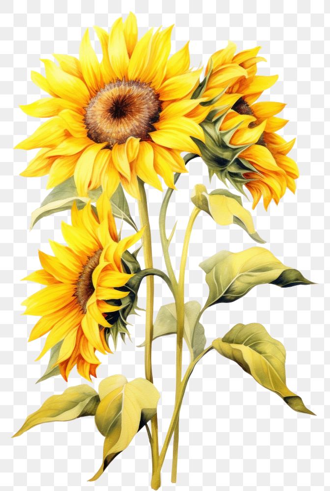 PNG Sunflower plant inflorescence asterales. | Free PNG - rawpixel