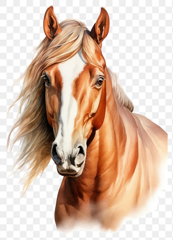 PNG Horse portrait drawing animal. AI generated Image by rawpixel.