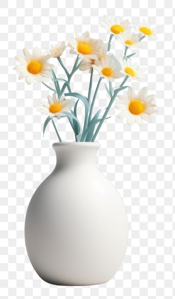 PNG Flower vase plant white. 