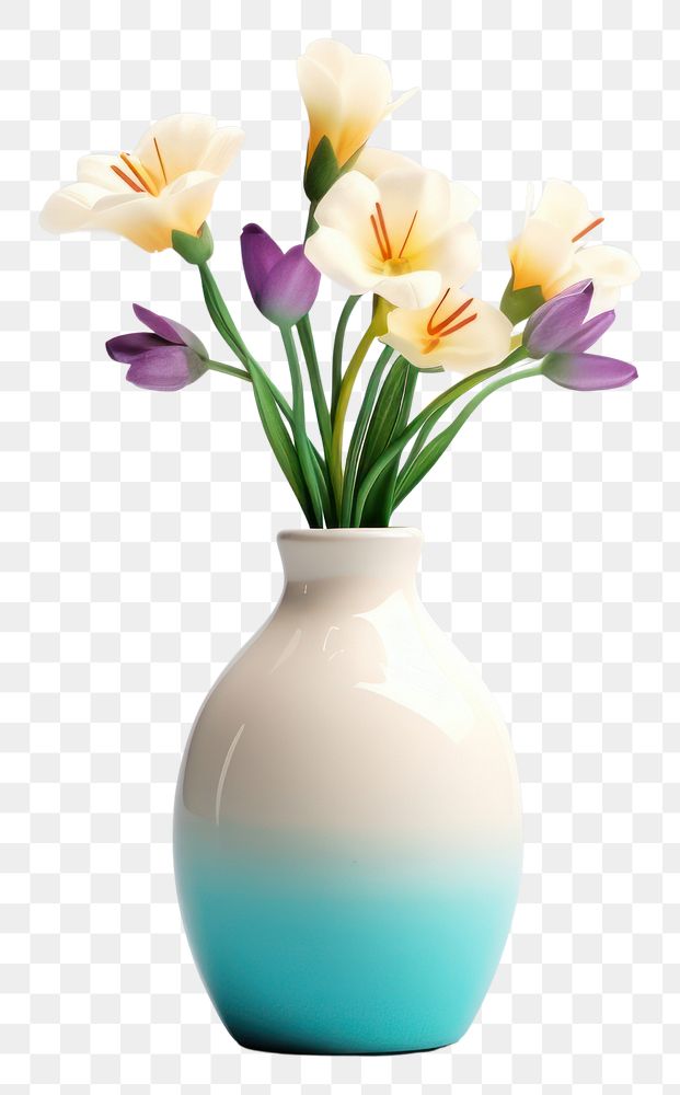 PNG Flower vase plant toy. AI generated Image by rawpixel.