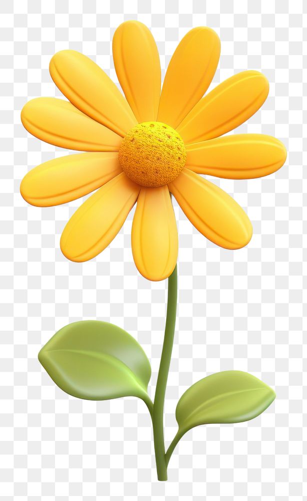 PNG Daisy flower yellow petal. AI generated Image by rawpixel.