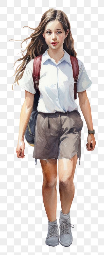 PNG Footwear shorts shoe girl. AI generated Image by rawpixel.