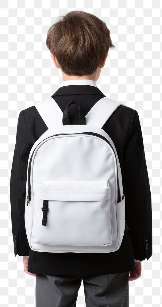 PNG Backpack bag suitcase portrait. AI generated Image by rawpixel.