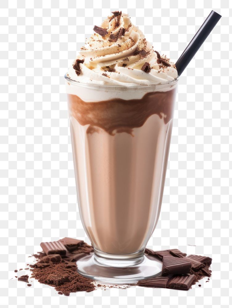 PNG Milkshake chocolate smoothie dessert transparent background