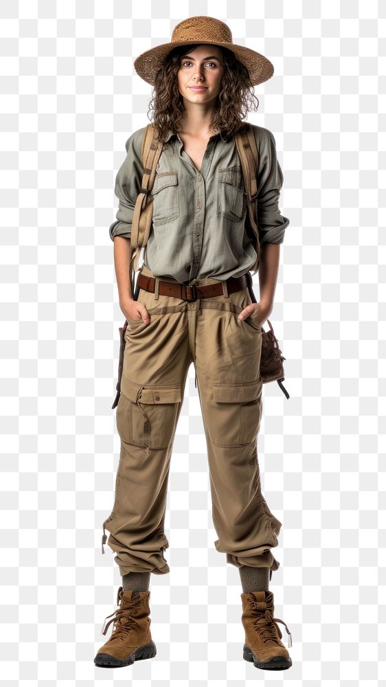 PNG Costume adult khaki accessories. AI generated Image by rawpixel.