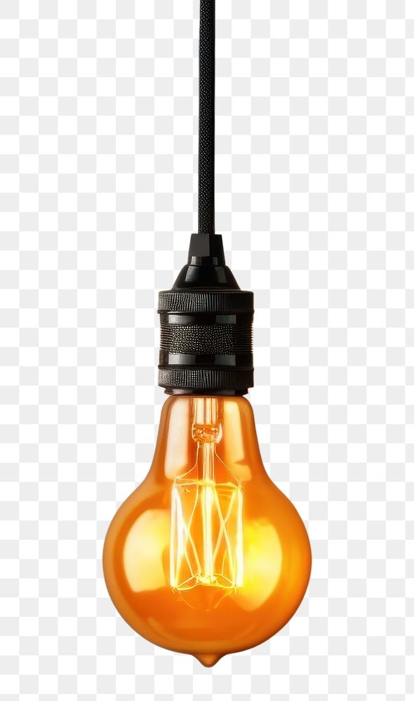 PNG Lightbulb electricity illuminated chandelier. AI generated Image by rawpixel.