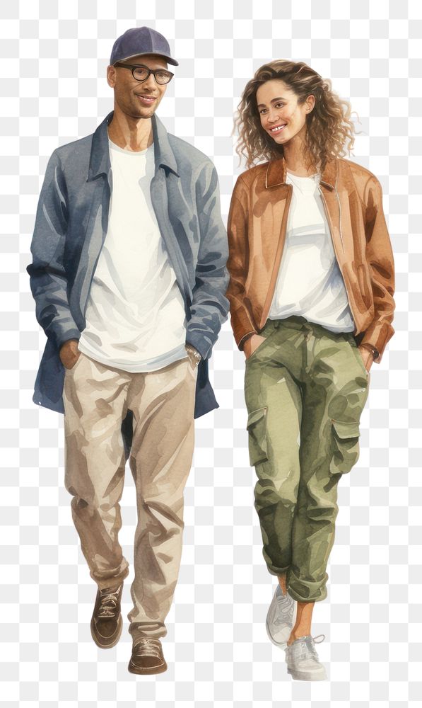 PNG Footwear jacket adult togetherness. AI generated Image by rawpixel.
