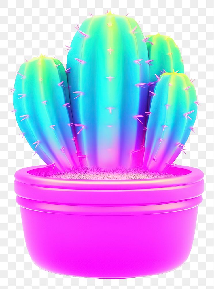 PNG Cactus plant white background flowerpot. AI generated Image by rawpixel.
