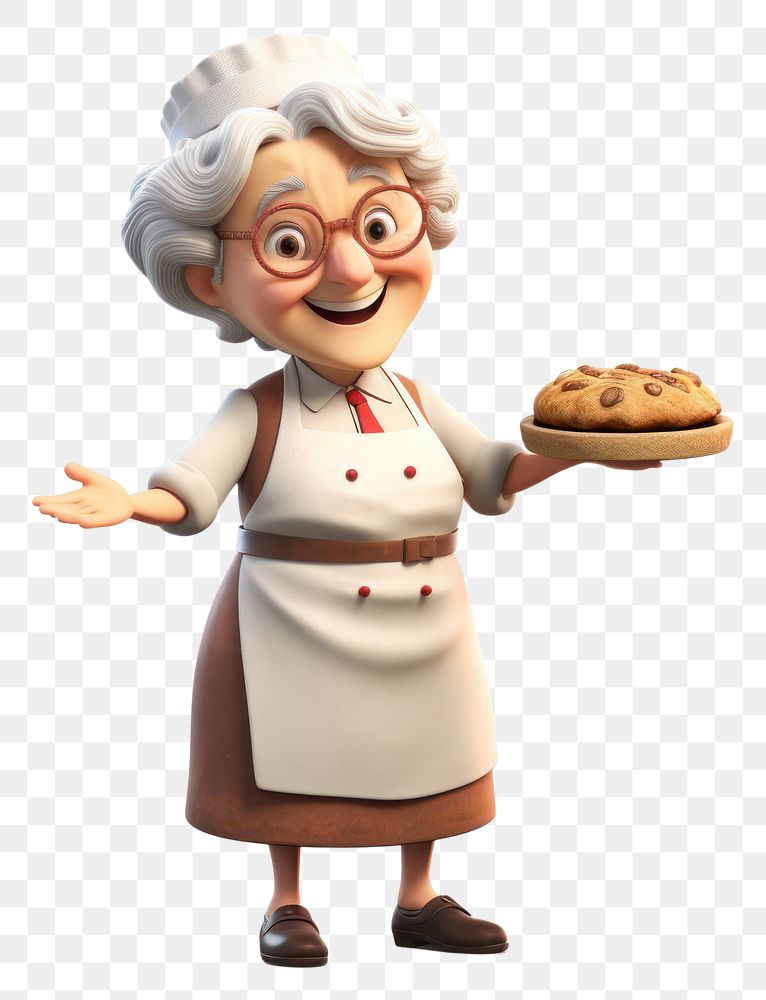 PNG Cartoon baker food transparent background. 