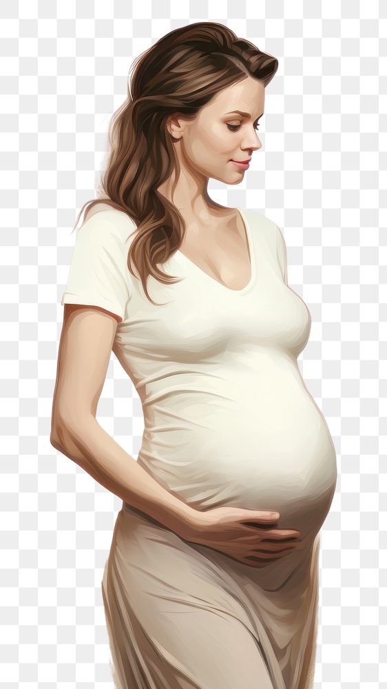 PNG Pregnant portrait sleeve adult. AI generated Image by rawpixel.