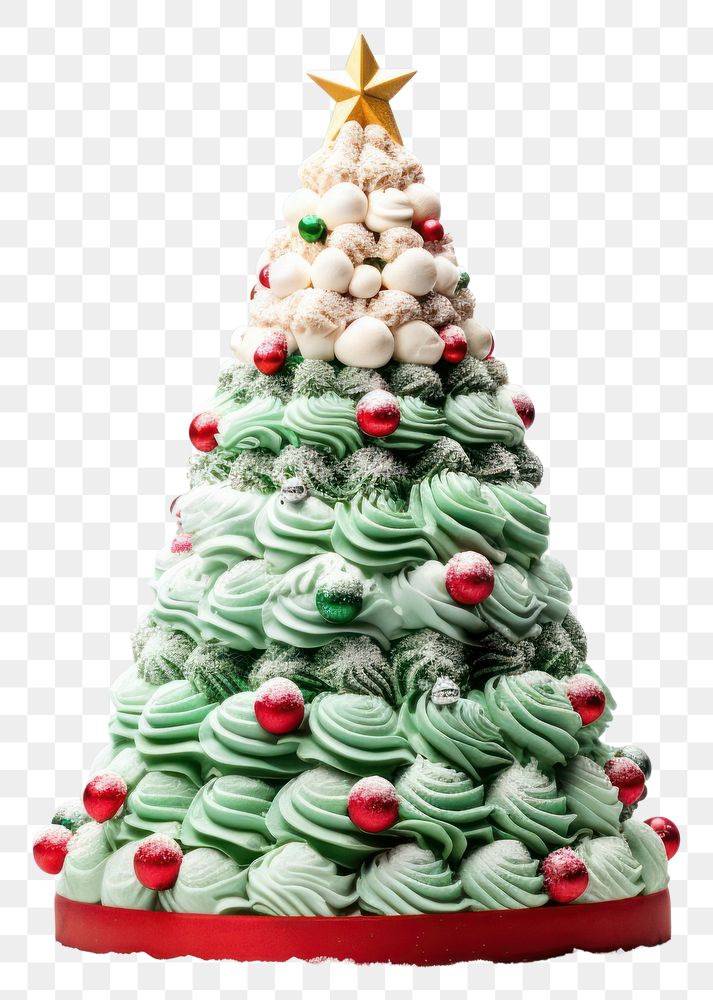 PNG Christmas cake decoration dessert. 