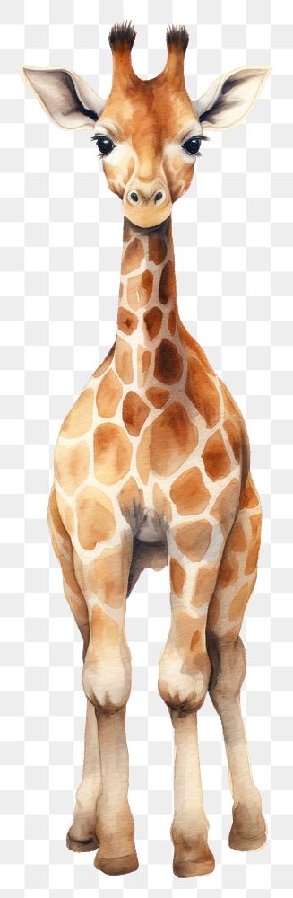 PNG Giraffe wildlife cartoon animal. 