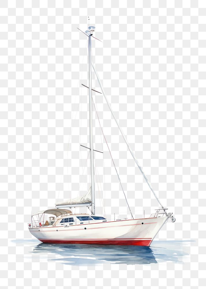 PNG Yacht watercraft sailboat vehicle. AI generated Image by rawpixel.