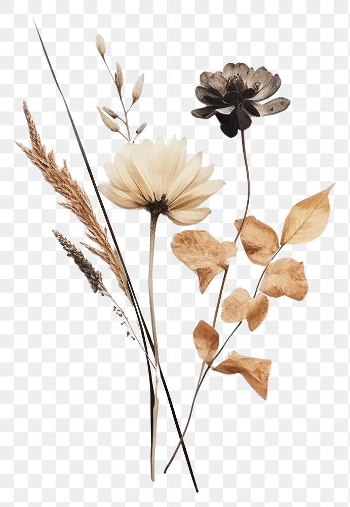 PNG Flower plant art white background