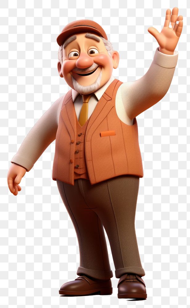 PNG Figurine representation happiness gesturing.