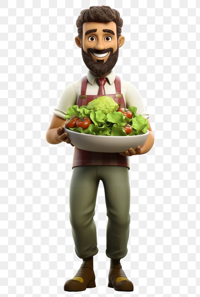 PNG Holding salad adult food. AI generated Image by rawpixel.