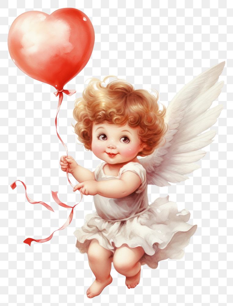 PNG Balloon cupid cute baby. AI generated Image by rawpixel.