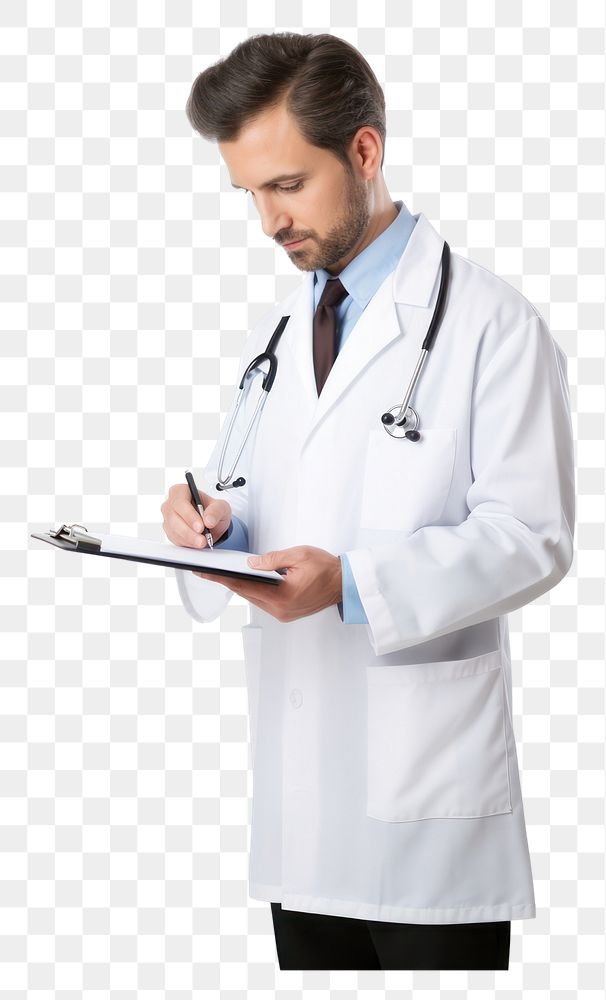 PNG Writing doctor adult transparent background