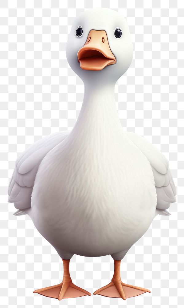 PNG Snow goose cartoon animal white. AI generated Image by rawpixel.