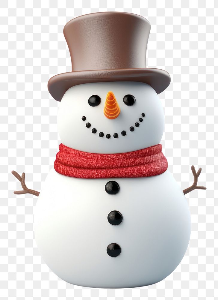 PNG Snowman cartoon winter white. AI generated Image by rawpixel.