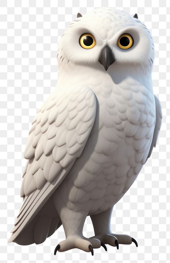 PNG Snowy owl animal white bird. AI generated Image by rawpixel.