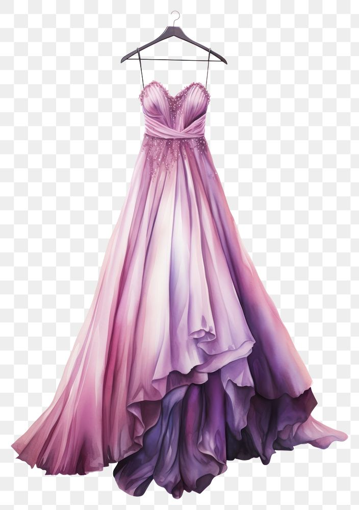 PNG Gown fashion wedding dress. 