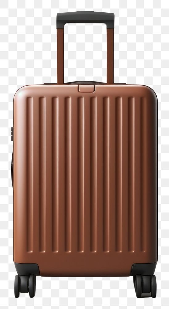 PNG Luggage suitcase brown technology. AI generated Image by rawpixel.