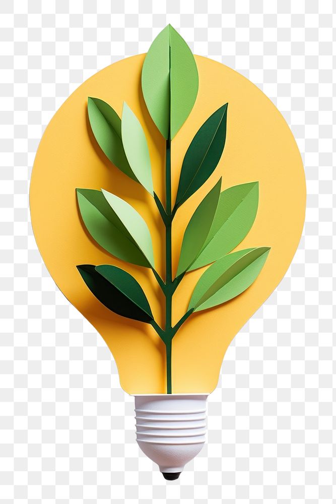 PNG Plant lightbulb lamp leaf. 