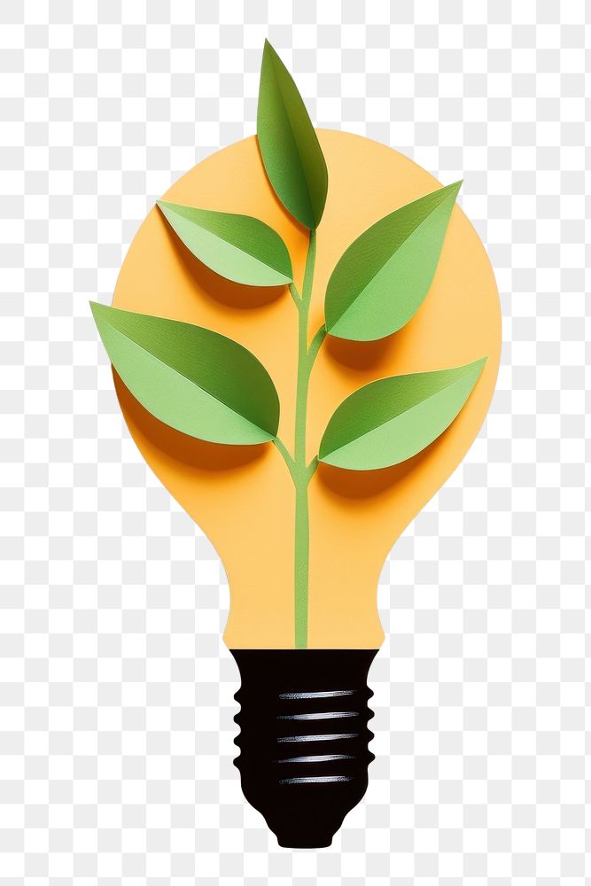 PNG Light plant lightbulb leaf. AI generated Image by rawpixel.