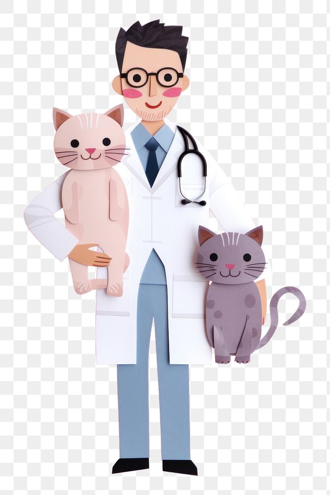 PNG Doctor glasses mammal cat. AI generated Image by rawpixel.